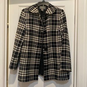 Ann Taylor black and white coat
